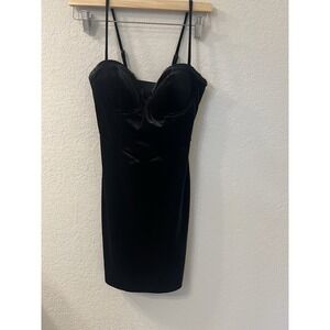 B. Darlin Spaghetti Strap Velvet Corset Dress